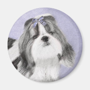 Schilderij van Shih Tzu - Originele en Mooie Honde Magneet