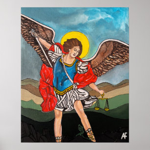 Schilderij van Sint-Michaël de Aartsengel door Alf Poster