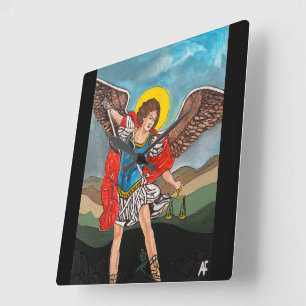 Schilderij van Sint-Michaël de Aartsengel door Alf Vierkante Klok