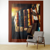 Schilderij van Stack of Old Books Wandkleed (In situ)