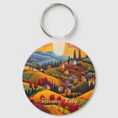 Schilderij van Toscane in de herfst Italië | | Rei Sleutelhanger (Voorkant)