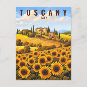 Schilderij van Toscane Zonnebloemen Italië   Trave Briefkaart