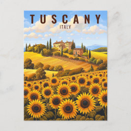 Schilderij van Toscane Zonnebloemen Italië | Trave Briefkaart