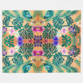 schilderij van tropisch oerwoud fleece deken (Voorkant (Horizontaal))