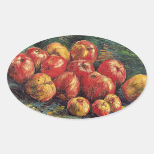 Schilderij van Vincent van Gogh, Appels Ovale Sticker
