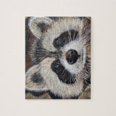 Schilderij van wasbeer legpuzzel (Verticaal)