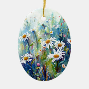 schilderij van waterverf in het zuivelveld keramisch ornament