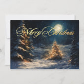 Schilderij van Winter Serenity Christmas Night Kaart (Voorkant)