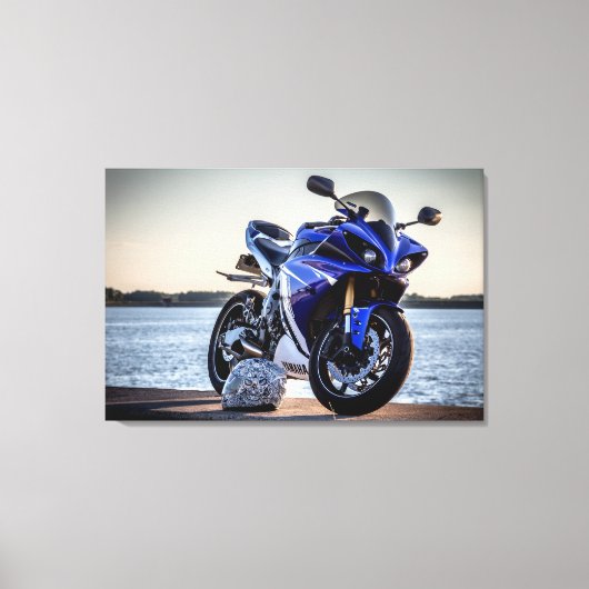 schilderij van Yamaha R1 Canvas Afdruk (Voorkant)