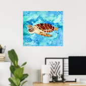 schilderij van zeeen schilderij op canvas sealife  poster (Thuiskantoor)