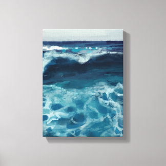 Schilderij van zeegetijde - Illustratie van stille Canvas Afdruk