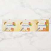 Schilderij verjaardag waterfles etiket (Enkel label)