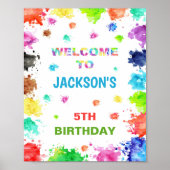 Schilderij Verjaardagsfeest Welkomstbord Poster (Voorkant)