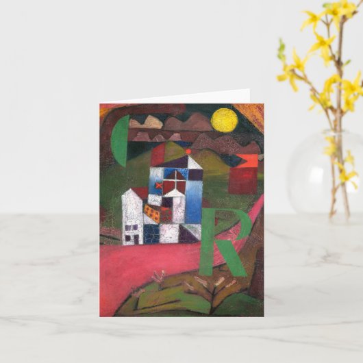 Schilderij Villa R (1919) door Paul Klee  Kaart (Gele Bloem)