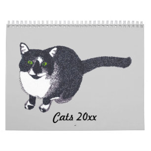 Schilderijen Kunstwerk van de Kalender van Katten