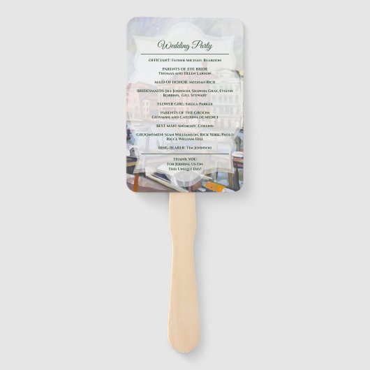 Schilderijen van Venetië, Italië Handwaaier (Achterkant)