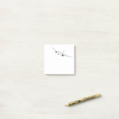 Schildering van het vliegtuig post-it® notes (Op bureau)