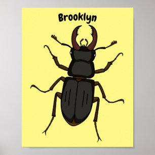 Schildering van keverinsecten poster
