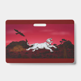 Schilderkunst kunst Witte Leeuwin fantasielandscha Badge