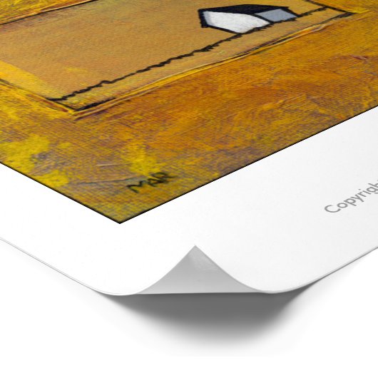  schilderkunst met witte duif poster (Hoek)