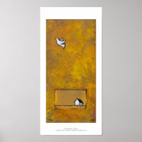 schilderkunst met witte duif