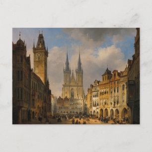  schilderkunst Praag City Uitzicht Tsjechië Briefkaart