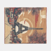  schilderkunst van Parijs Fleece Deken (Voorkant (Horizontaal))