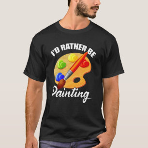 Schilderkunstenaar ik zou liever kleurrijke PayPal T-shirt