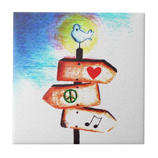 Schildermast Tegeltje (Voorkant)