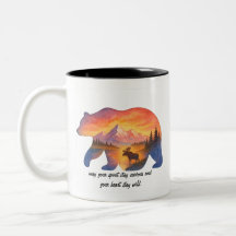 Schildermok koffiebeker met zonsondergang