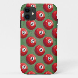Schilderpatroon met 3 poolbalken iPhone 11 hoesje