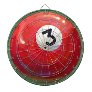 Schilderpatroon met 3 poolbalken dartbord