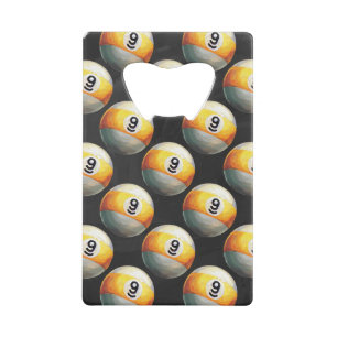 Schilderpatroon van 9 bakken kredietkaart flessenopener