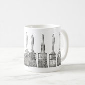 Schilderpenselen op mok (Voorkant rechts)