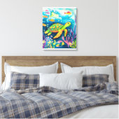 Schilderschildpad Canvas Afdruk (Insitu (Slaapkamer))