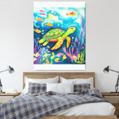 Schilderschildpad Canvas Afdruk (Insitu (Slaapkamer))