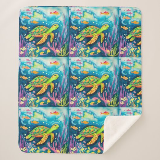 Schilderschildpad Sherpa Deken (Voorkant)