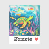 Schilderschildpad Sticker (Vel)
