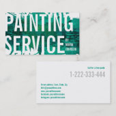 Schilderservice Decorator Green Ink Splash Visitekaartje (Voorkant / Achterkant)