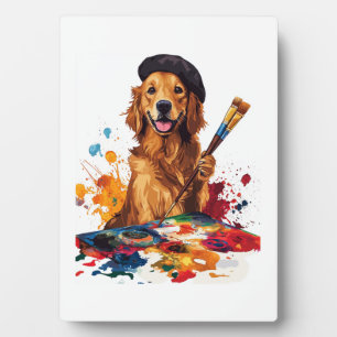 Schildershond � Artistieke hond met ezel Fotoplaat