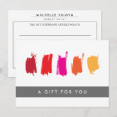 Schilderstalen Rood/Oranje Cadeaucertificaat (Voorkant / Achterkant)