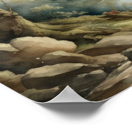 schilderstijl landschap poster (Hoek)