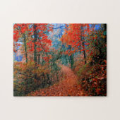 Schilderwand in de herfst van het bos legpuzzel (Horizontaal)