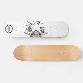 Schildflesje Elephant Beer Bird Octopus line art t Skateboard (Horizontaal)