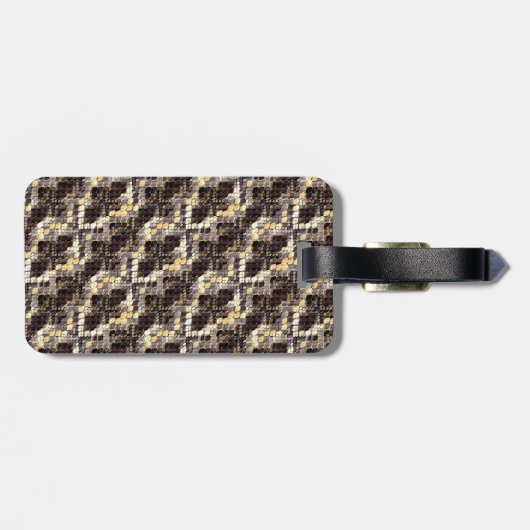 Schildhuid, Python, Anaconda, huid, reptiel, croco Bagagelabel (Achterkant horizontaal)