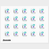 Schildklierlint voor mijn vriend ronde sticker (Vel)