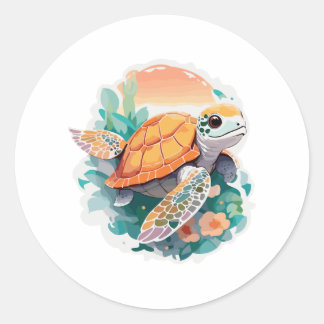 Schildkop Ronde Sticker