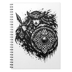 Schildmaagd Speer-Sigille – Mythic Warrior Inkt Notitieboek