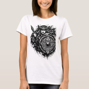 Schildmaagd Speer-Sigille – Mythic Warrior Inkt T-shirt