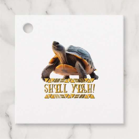 Schildpad 001 Shell Ja! Bedankjes Labels (Voorkant)